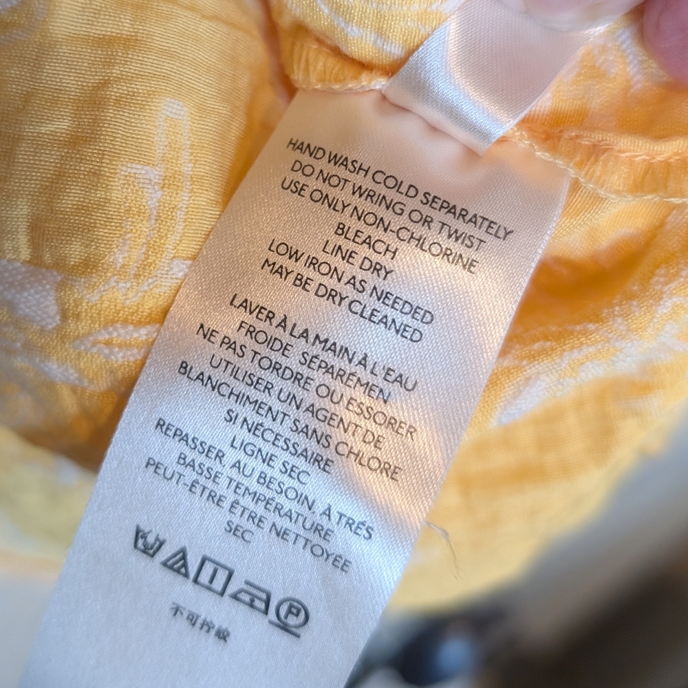 Anthropologie Yellow "Yvonne" Top Size S - Picture 14 of 15
